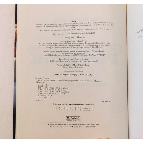 Crowd Pleasing Potluck By Francine Halvorsen 2007 HB 225 Delicious Recipes - Picture 4 of 8